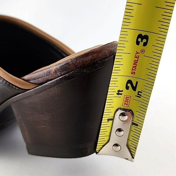 Icon Women's Leather Tan Wearable Art Western Horses Heeled Mules Shoes Size 7 - Picture 15 of 16